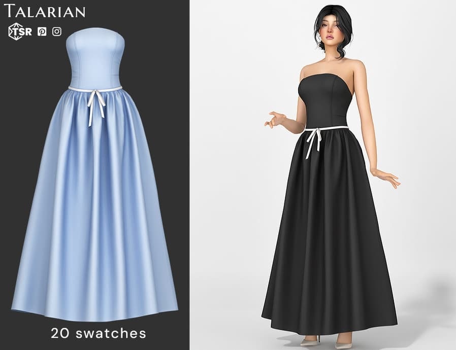 Скриншот мода Платье Azariah Strapless Corset Maxi Dress